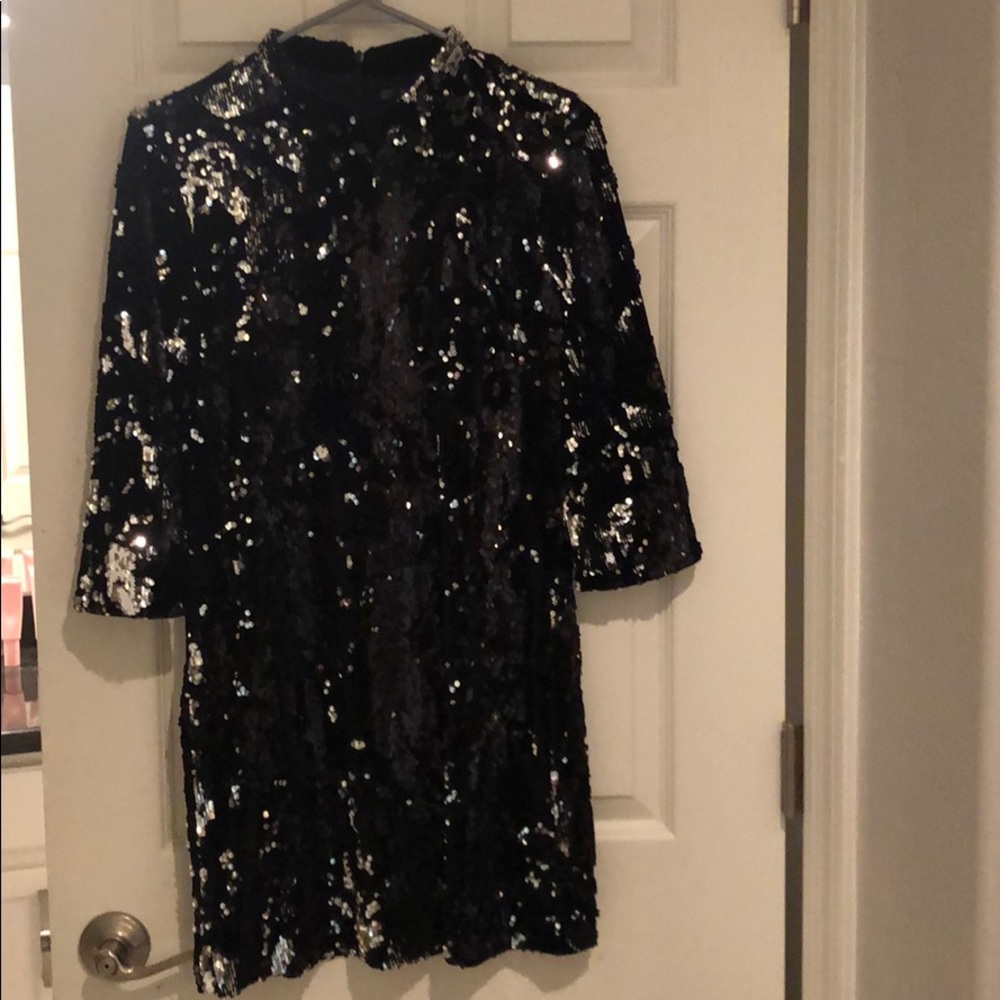 Black and silver dress